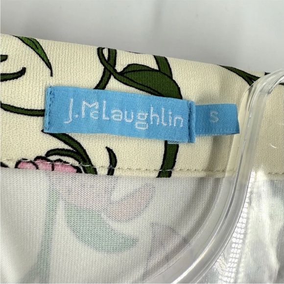 J McLaughlin Catalina Cloth Dress Womens Size Small Garden Floral Butterfly Bee - Picture 8 of 9